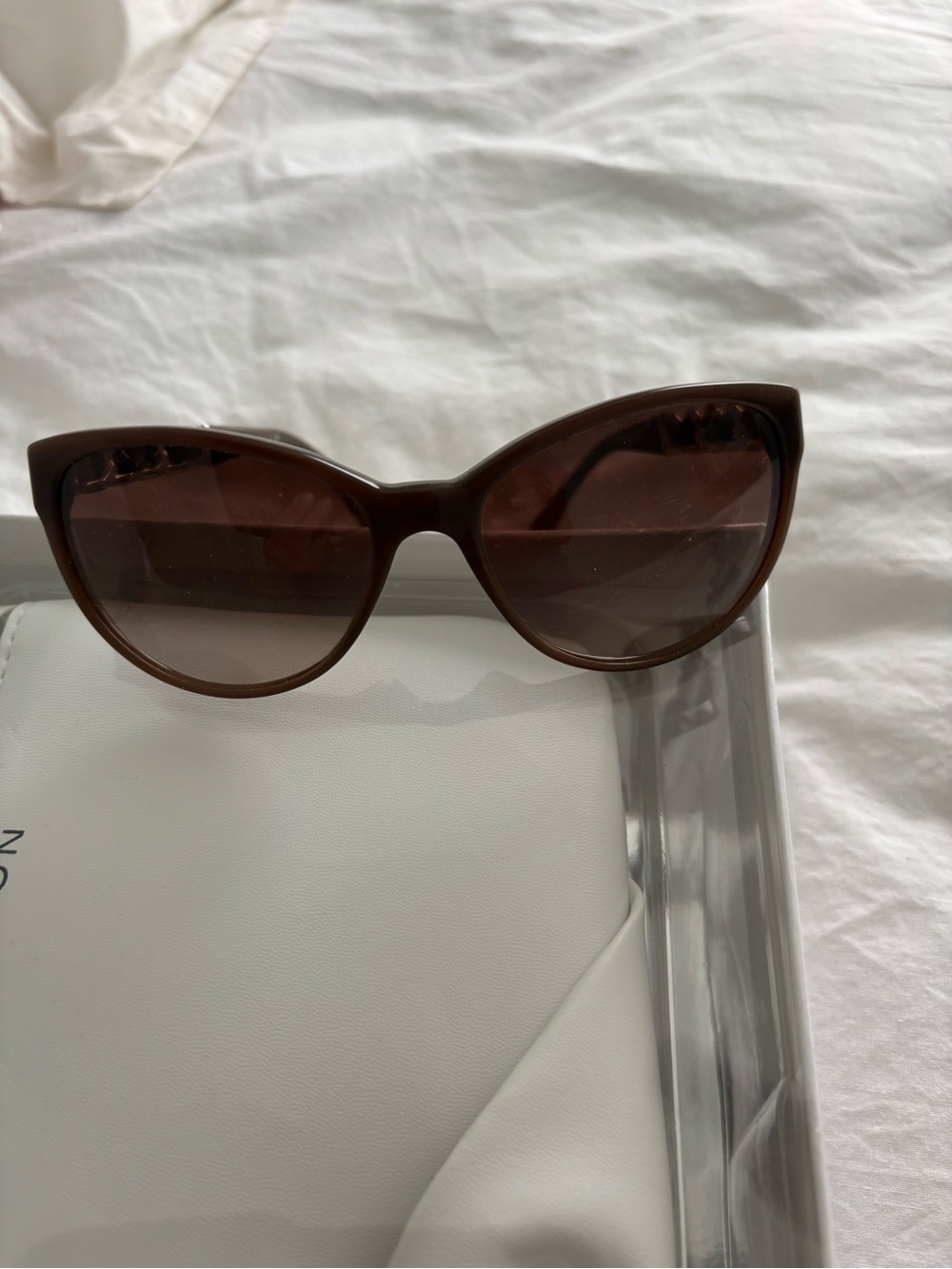 CHANEL Brown Cat-Eye Sunglasses